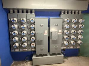 Upgraded electrical service equipment installed to support increased power demand