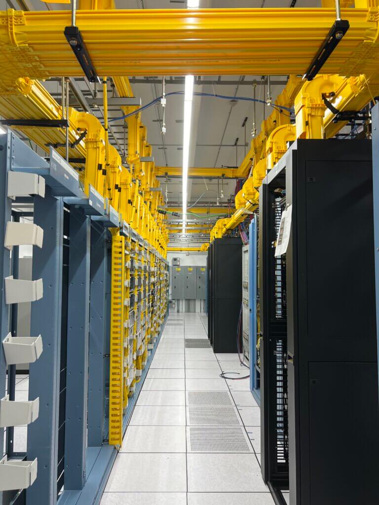 Spectrum Facility Lighting Upgrade Lighting upgrade inside a Spectrum telecommunications facility